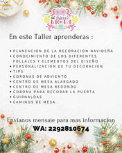 Cargar imagen en el visor de la galería, Taller de Diseño Floral Navidad 2023